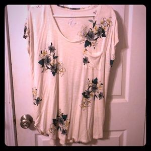 Off white shirt with flowers